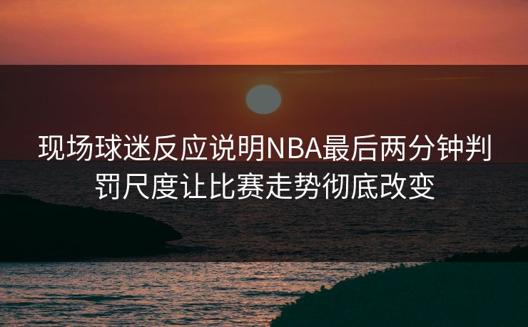 现场球迷反应说明NBA最后两分钟判罚尺度让比赛走势彻底改变