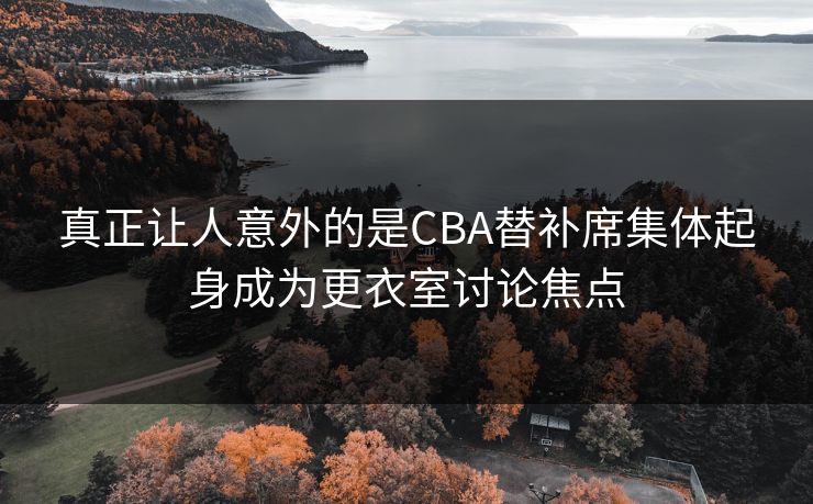 真正让人意外的是CBA替补席集体起身成为更衣室讨论焦点